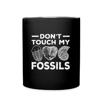 Fossil Collector Gift Idea | Collecting fossils - Full Colour Mug - black - Front