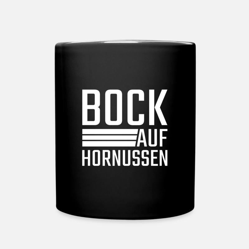 Bock auf Hornussen - Tasse einfarbig - Schwarz