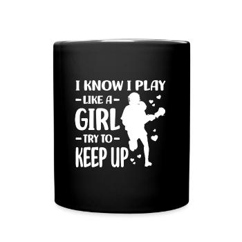 Lacrosse Spieler | Sport Lacrosse Team Geschenke - Tasse einfarbig - Schwarz - Vorne
