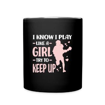 Lacrosse Players - Full Colour Mug - black - Front