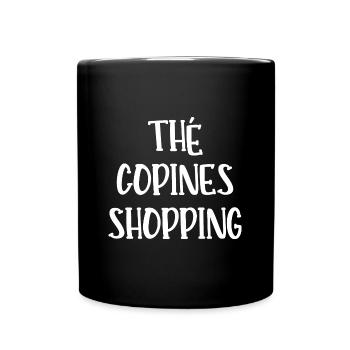 thé copines shopping - Mug uni - noir - Devant