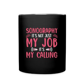 Sonografie Arzt - Tasse einfarbig - Schwarz - Vorne