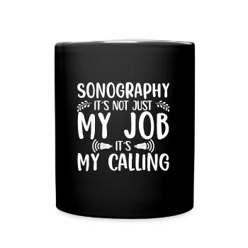 Sonography Doctors | Doctor Profession Sonographer Gifts - Full Colour Mug - black - Front