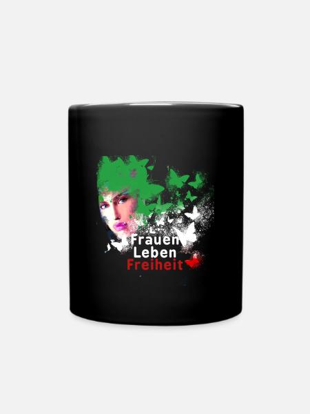 women life freedom,iran,Frauen Leben Freiheit - Tasse einfarbig - Schwarz