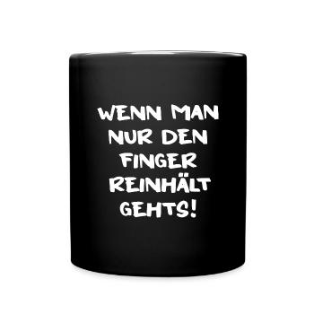 Eisbad Winterschwimmen "Eisbader Motivation" - Tasse einfarbig - Schwarz - Vorne