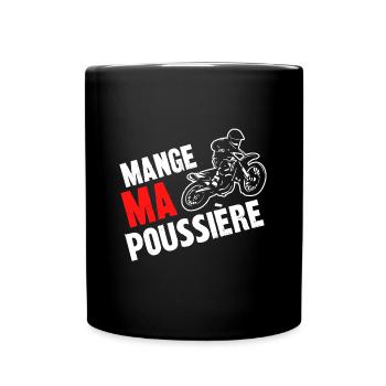 mange ma poussière - Mug uni - noir - Devant