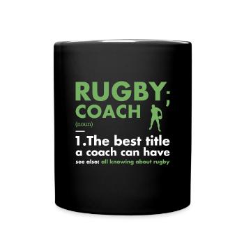Sport Coach Definition Rugby - Tasse einfarbig - Schwarz - Vorne