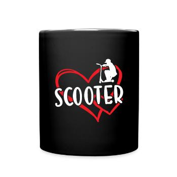 Sport Heart Scooter - Full Colour Mug - black - Front