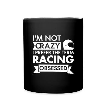 Sport Je ne suis pas fou de course - Mug uni - noir - Devant