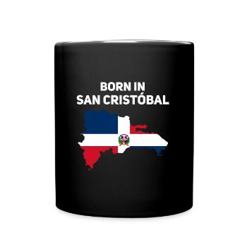 Dominikanische Republik - Tasse einfarbig - Schwarz - Vorne