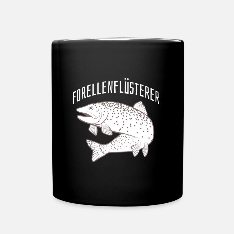 Forellenflüsterer - Tasse einfarbig - Schwarz