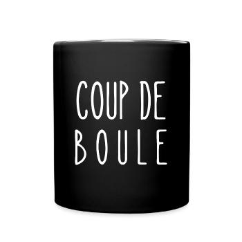 coup de boule - Mug uni - noir - Devant