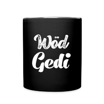 Wöd Gedi Bester Gedi sein Patenonkel fragen Taufe - Tasse einfarbig - Schwarz - Vorne