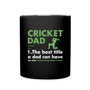 Sport Dad Definition Cricket - Tasse einfarbig - Schwarz - Vorne