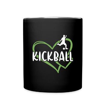 Sport Heart Kickball - Full Colour Mug - black - Front