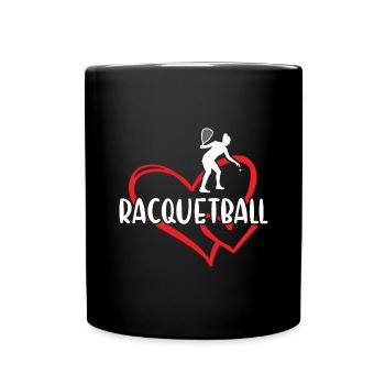 Sport Heart Racquetball - Full Colour Mug - black - Front