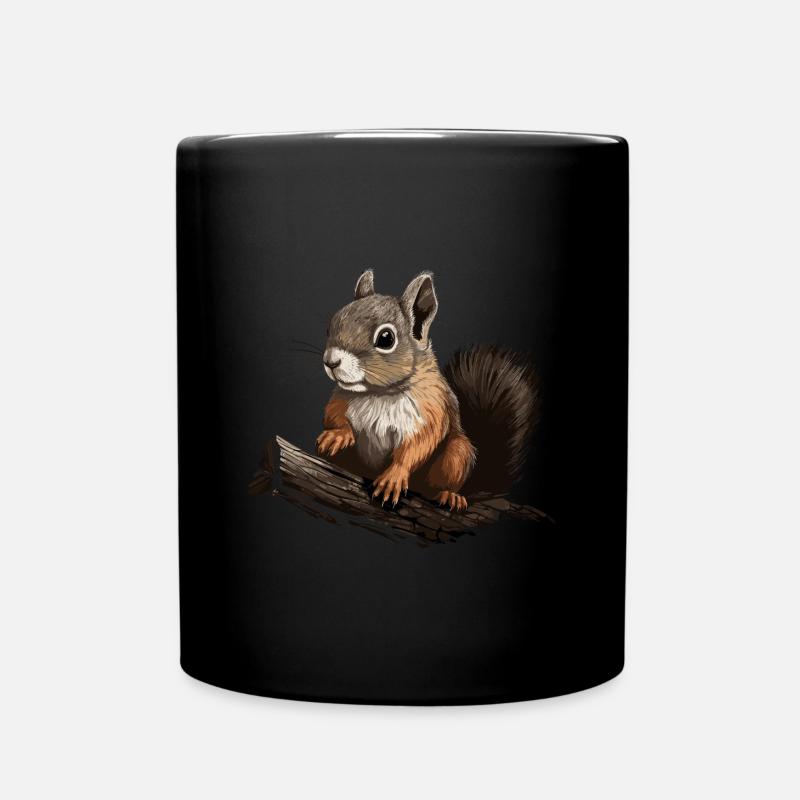 Écureuils Écureuils forestiers Écureuils Écureuils - Mug uni - noir