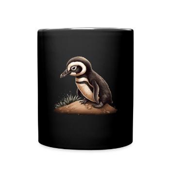 Penguin Baby Bird Chick - Full Colour Mug - black - Front