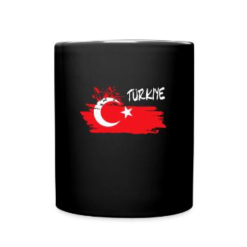 Türkei - Tasse einfarbig - Schwarz - Vorne