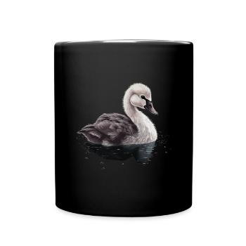 Bébé cygne Oiseau Poussin - Mug uni - noir - Devant