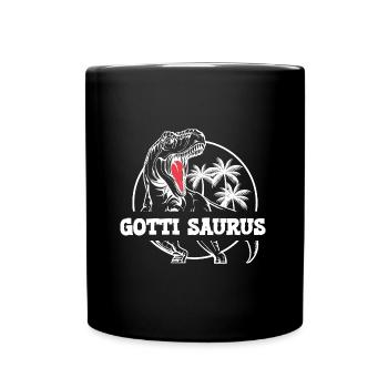 Gotti Saurus Gotti Schweiz Patentante - Tasse einfarbig - Schwarz - Vorne