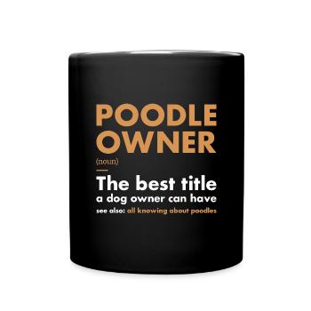 Définition du propriétaire de caniche - Mug uni - noir - Devant