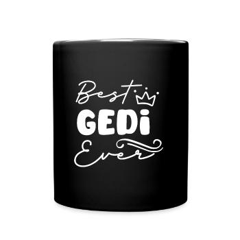 Wöd Gedi Bester Gedi sein Patenonkel fragen Taufe - Tasse einfarbig - Schwarz - Vorne