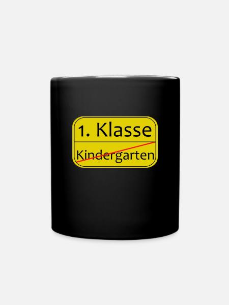 Kindergarten Schule 1 Klasse - Tasse einfarbig - Schwarz