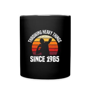 Kugelstoßen - Tasse einfarbig - Schwarz - Vorne