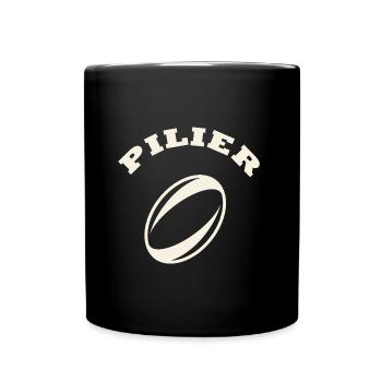 rugby position pilier - Mug uni - noir - Devant