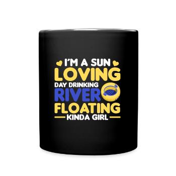 Rafting Wassersport | River Tubing Fluss Geschenke - Tasse einfarbig - Schwarz - Vorne