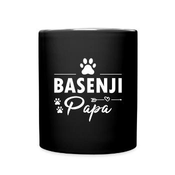 Chien Basenji Papa - Mug uni - noir - Devant