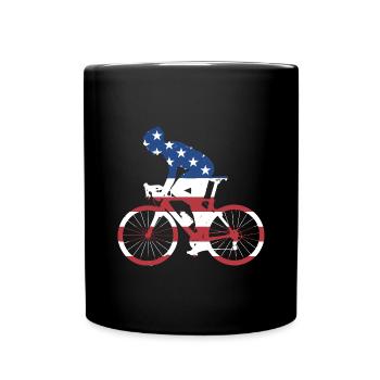 Sport Us Drapeau Cyclisme - Mug uni - noir - Devant