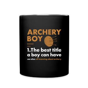 Sport Boy Archery - Full Colour Mug - black - Front