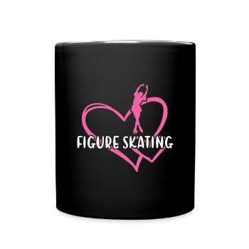 Sport Heart Figure Skating - Full Colour Mug - black - Front