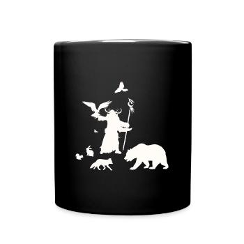 Jeu de rôle fantastique - Druid Silhouettes Design - Mug uni - noir - Devant