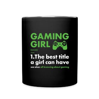 Gamer Girl Définition Jeux - Mug uni - noir - Devant