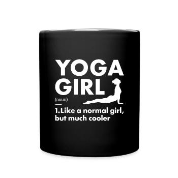 Yogi Girl Definition Yoga - Tasse einfarbig - Schwarz - Vorne