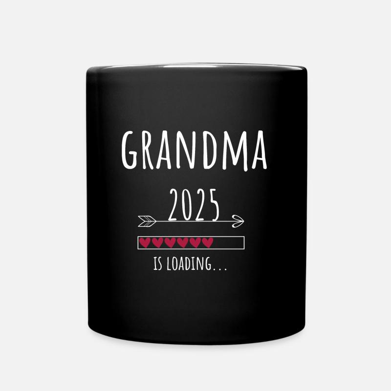 Future Grandma 2025 Ankündigung Schwangerschaft - Tasse einfarbig - Schwarz