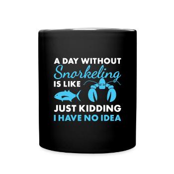 Snorkeler Une journée sans snorkeling - Mug uni - noir - Devant