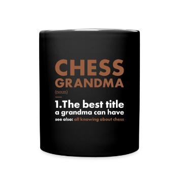 Chess Player Grandma Definition Chess - Tasse einfarbig - Schwarz - Vorne