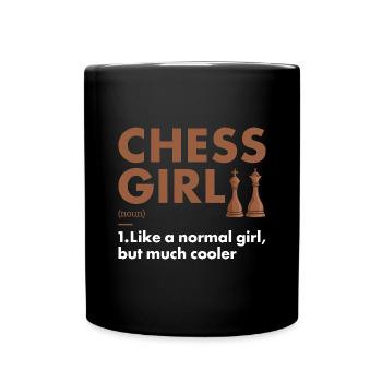 Chess Player Girl Definition Chess - Tasse einfarbig - Schwarz - Vorne