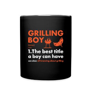 Griller Boy Definition Grilling - Full Colour Mug - black - Front