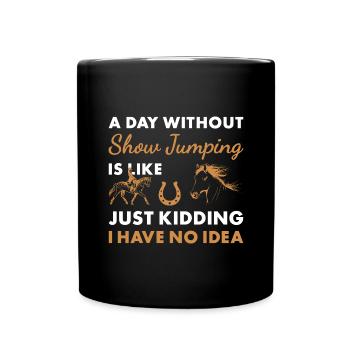 Jumper Une journée sans saut d’obstacles - Mug uni - noir - Devant