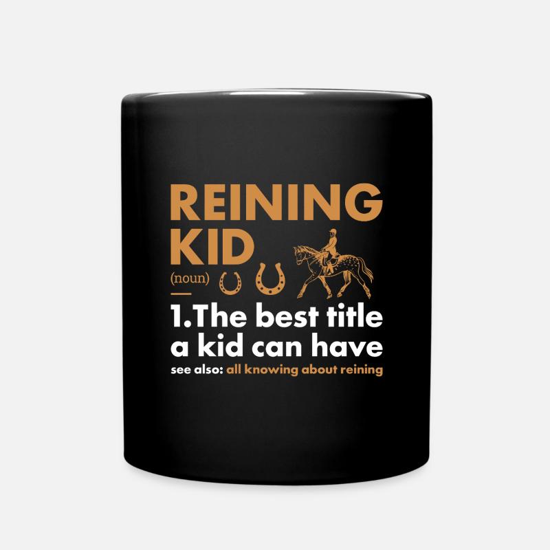 Reiner Kid Definition Reining - Tasse einfarbig - Schwarz