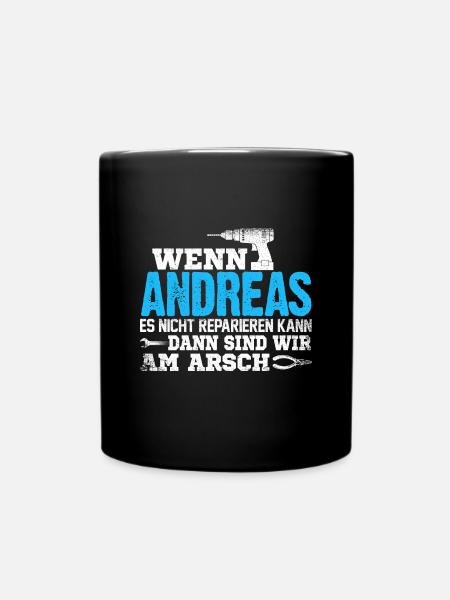 ANDREAS - kann es reparieren - Tasse einfarbig - Schwarz