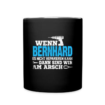 BERNHARD - kann es reparieren - Tasse einfarbig - Schwarz - Vorne