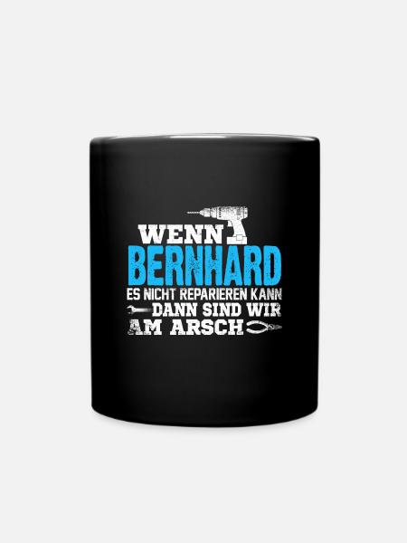 BERNHARD - kann es reparieren - Tasse einfarbig - Schwarz