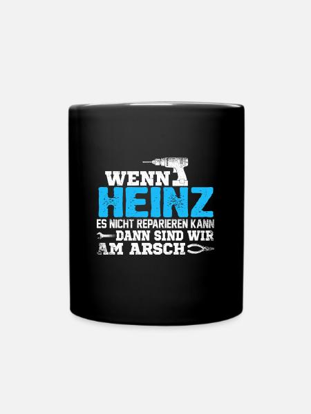 HEINZ - kann es reparieren - Tasse einfarbig - Schwarz