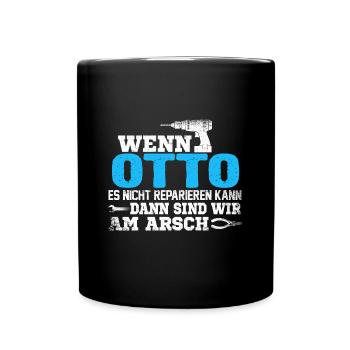 OTTO - kann es reparieren - Tasse einfarbig - Schwarz - Vorne